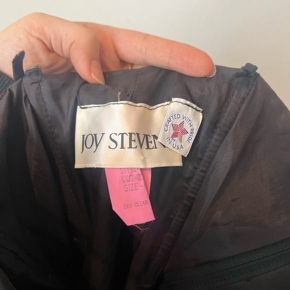 Vintage Joy Stevens Velour Ruffle Bottom Midi Dress 6 - Picture 8 of 10